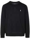 Embroidered Logo Basic Crew Neck Sweatshirt Black - POLO RALPH LAUREN - BALAAN 3