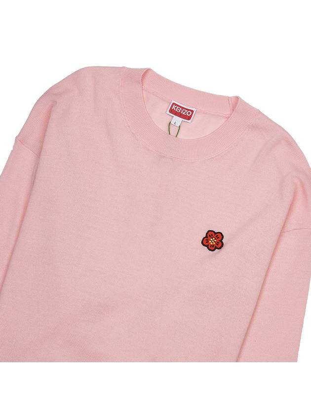 Boke Flower Logo Wool Knit Top Pink - KENZO - BALAAN 4