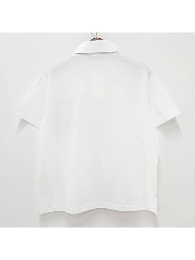 Kids FF Logo Polo Shirt White - FENDI - BALAAN 3