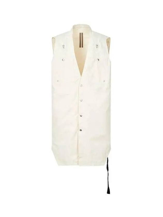 WOMEN DRKSHDW Two Patch Pocket Outer Shirt Natural - RICK OWENS - BALAAN 1