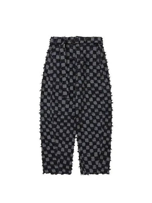 Checkerboard Jeans CHARCOAL - AJOBYAJO - BALAAN 1