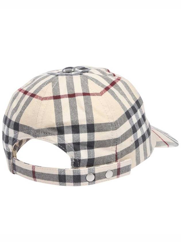 Check Pattern Cotton Ball Cap Beige - BURBERRY - BALAAN 3