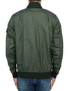 Men's Wappen Patch Zip-Up Bomber Jacket Green - STONE ISLAND - BALAAN 5