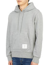 Men's Center Back Stripe Logo Patch Hoodie Grey - THOM BROWNE - BALAAN 3