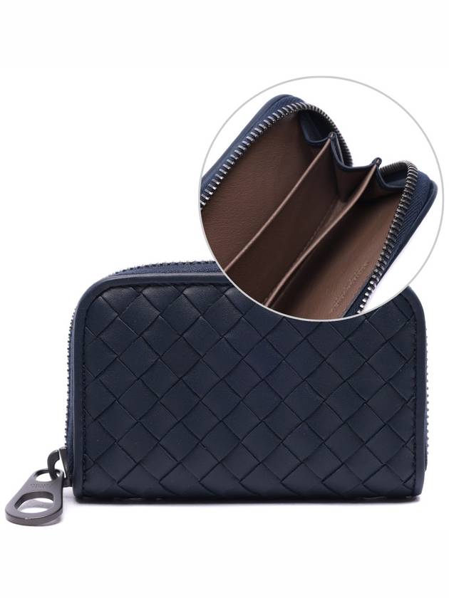 Intrecciato Zipper Card Wallet Blue - BOTTEGA VENETA - BALAAN 3