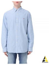 Embroidery Pony Oxford Long Sleeve Shirt Blue - POLO RALPH LAUREN - BALAAN 2