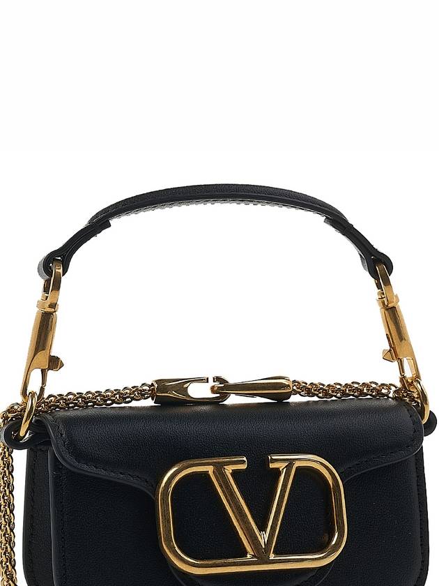 Gold Logo Micro Shoulder Bag Black - VALENTINO - BALAAN 9