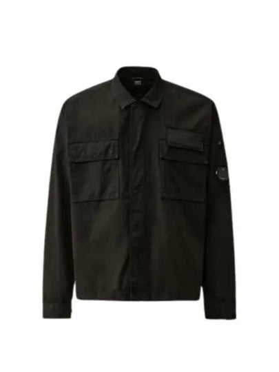 Gabardine Long Sleeve Shirt Black - CP COMPANY - BALAAN 2