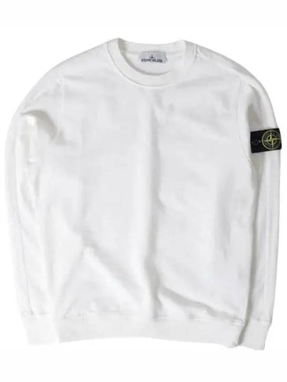 Cotton Crew Neck Sweatshirt White - STONE ISLAND - BALAAN 2