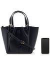 Women's McGraw Logo Leather Tote Bag Black - TORY BURCH - BALAAN 7