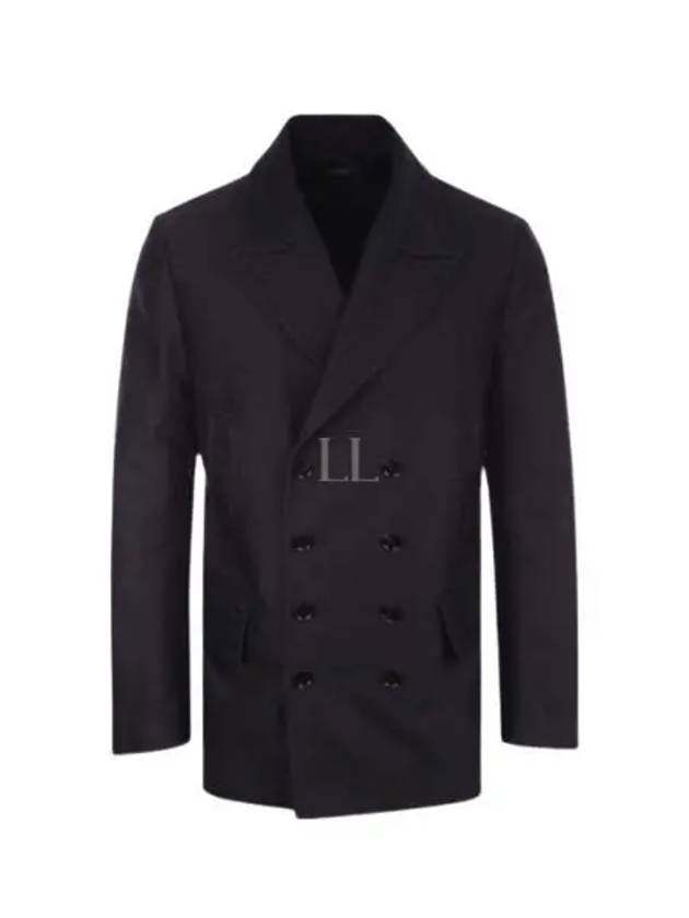 Men's Breasted Double Coat Black - TOM FORD - BALAAN 2