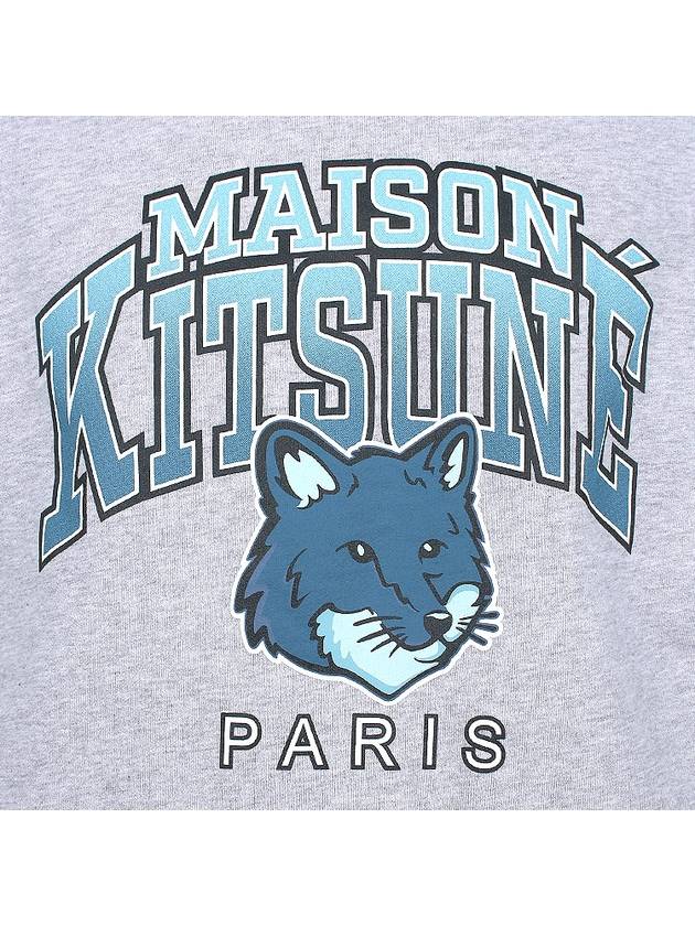 Campus Fox Regular Sweatshirt Light Grey Melange - MAISON KITSUNE - BALAAN 7