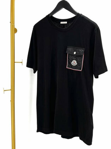 Pocket short sleeve t shirt black M size - MONCLER - BALAAN 1