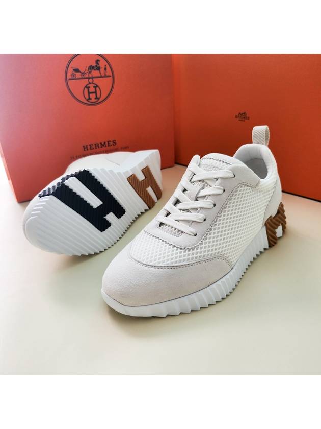 Bouncing Low Top Sneakers Blanc - HERMES - BALAAN 3