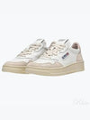 Medalist Leather Suede Low Top Sneakers White Pink - AUTRY - BALAAN 2