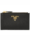 Saffiano Card Wallet Black - PRADA - BALAAN 2