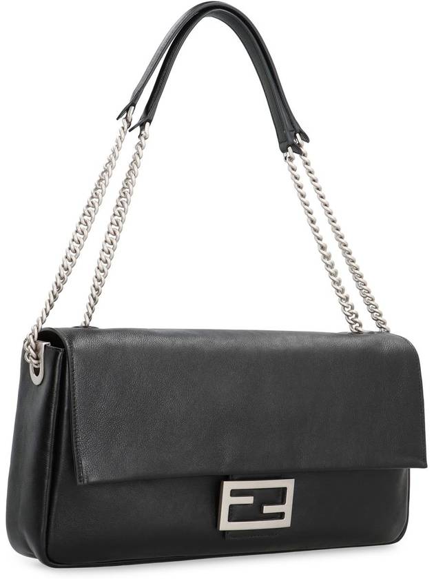 Baguette Chain Large Shoulder Bag Black - FENDI - BALAAN 4