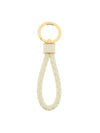 Intrecciato Lambskin Key Holder Light Yellow - BOTTEGA VENETA - BALAAN 1