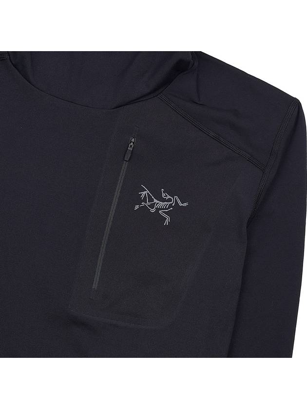 Rho LT Hooded Long Sleeve Shirt Black - ARC'TERYX - BALAAN 7