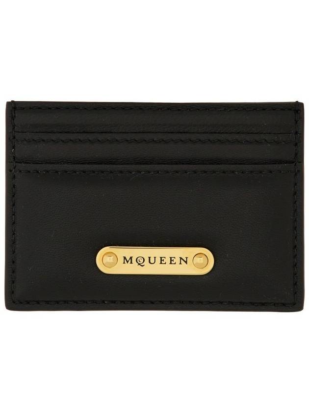 Logo Plaque Card Wallet Black - ALEXANDER MCQUEEN - BALAAN 2