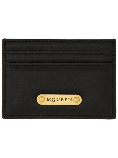 Logo Plaque Card Wallet Black - ALEXANDER MCQUEEN - BALAAN 2