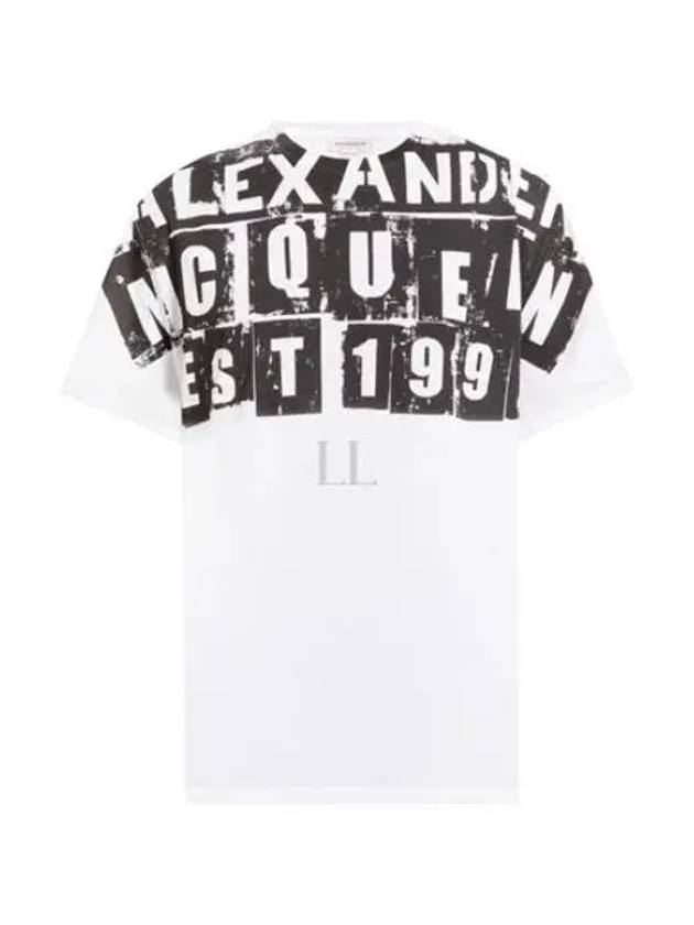 Punk Logo Print Short Sleeve T-Shirt White - ALEXANDER MCQUEEN - BALAAN 2