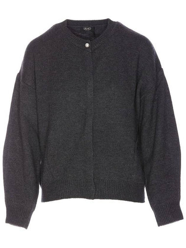 Liu Jo Gray Wool Cardigan - LIU JO - BALAAN 1