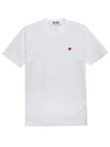 Play Men's Mini Red Heart Short Sleeve T-Shirt P1 T304 2 White - COMME DES GARCONS - BALAAN 2