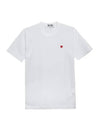 Play Men's Mini Red Heart Short Sleeve T-Shirt P1 T304 2 White - COMME DES GARCONS - BALAAN 2