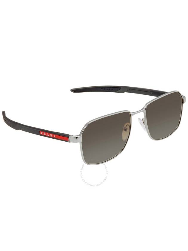 Prada Linea Rossa Gray Gradient Rectangular Men s Sunglasses PS 54WS 5AV04G 57 - PRADA - BALAAN 3