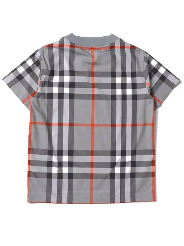 Kids Check V neck T shirt Gray 8069330 - BURBERRY - BALAAN 3