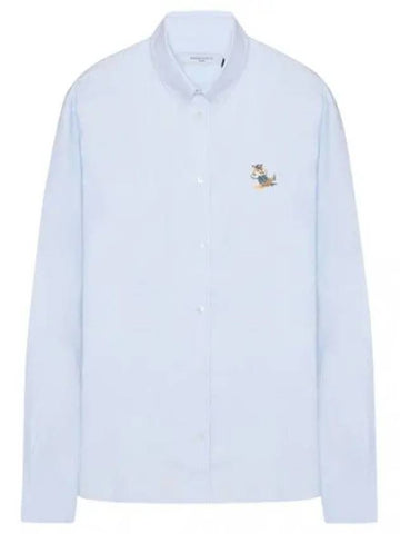 Dressed Fox Patch Relaxed Shirt Men s Long Sleeve - MAISON KITSUNE - BALAAN 1