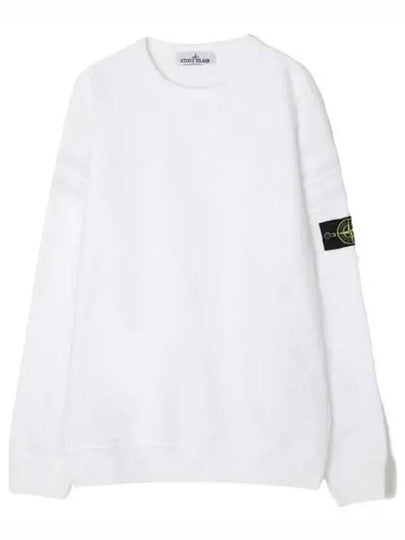 Men's Wappen Patch Cargo Pocket Sweatshirt White - STONE ISLAND - BALAAN 2