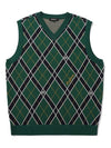 Classic pattern knit vest GREEN MAN - MALBON GOLF - BALAAN 1