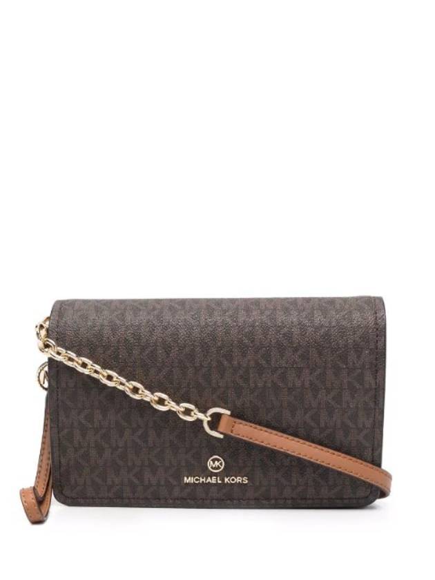 Jet Set Large Logo Cross Bag Brown - MICHAEL KORS - BALAAN 1