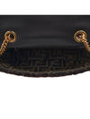 Baguette Chain Midi Shoulder Bag Dark Brown - FENDI - BALAAN 11