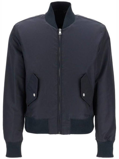 Embroidery on the bag bomber jacket navy - BALMAIN - BALAAN 1