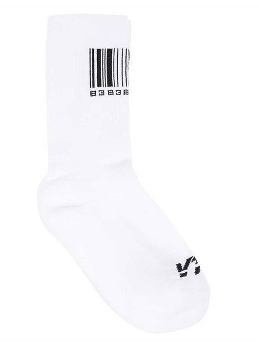 Barcode Print Ankle Socks VL14SO100W - VETEMENTS - BALAAN 1