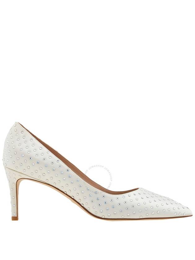 Stuart Weitzman Ladies White Forever Crystal 75 Pumps, Brand Size 37 ( US Size 6.5 ) - STUART WEITZMAN - BALAAN 1