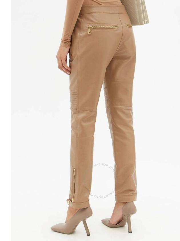 Burberry Camel Christy Leather Skinny Trousers Brand Size 6 US Size 4 - BURBERRY - BALAAN 2