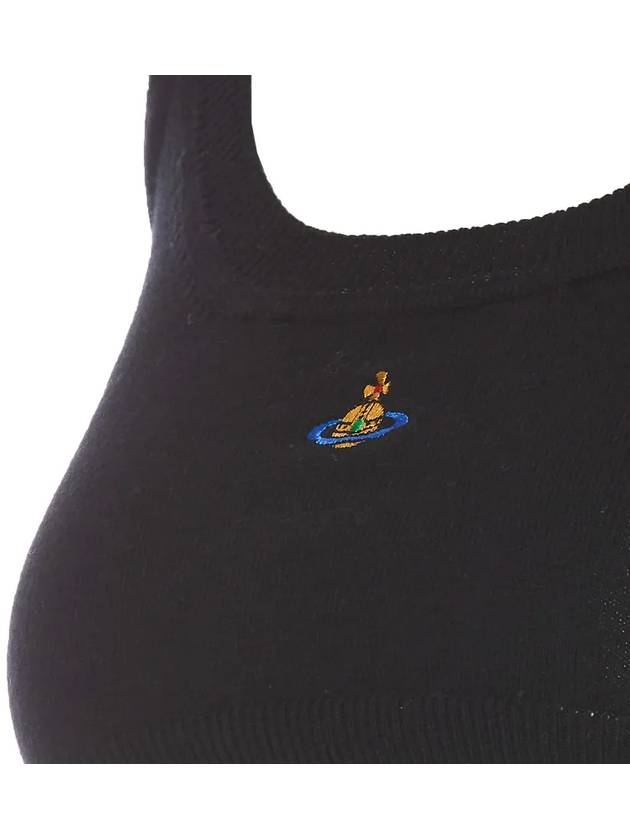 ORB Logo Knit Bra Black - VIVIENNE WESTWOOD - BALAAN 4