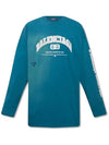 side logo long sleeve t-shirt blue - BALENCIAGA - BALAAN 1