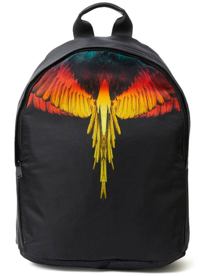 Wings Print Backpack Black - MARCELO BURLON - BALAAN 2