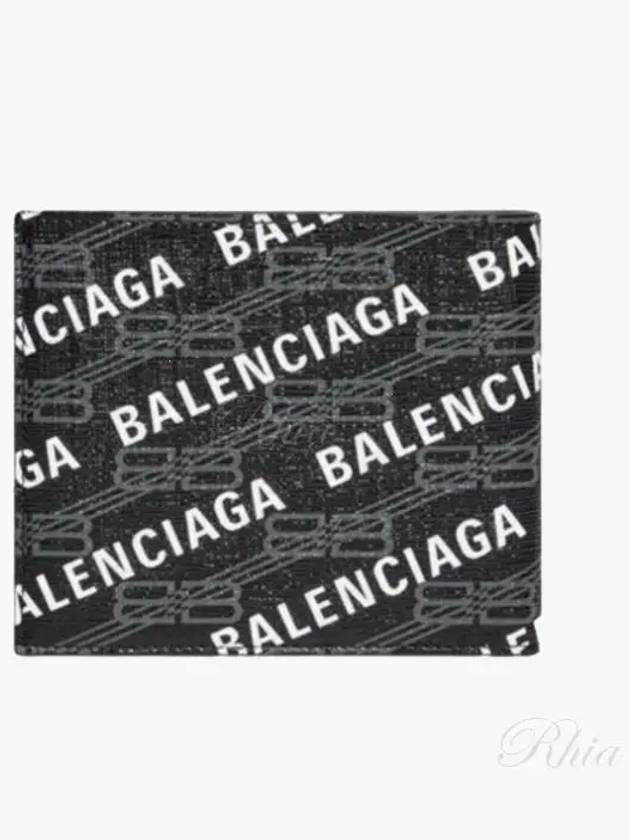 BB Monogram Half Wallet Black - BALENCIAGA - BALAAN 2