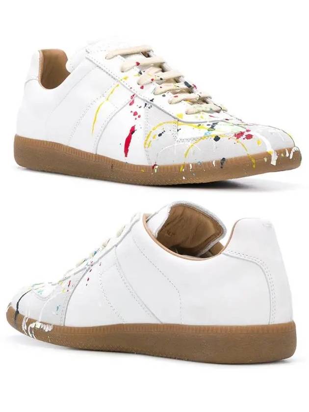 Men's Replica German Army Paint Low Top Sneakers White - MAISON MARGIELA - BALAAN 2