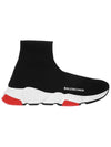 Men's Speedrunner High Top Sneakers Black Red - BALENCIAGA - BALAAN 3