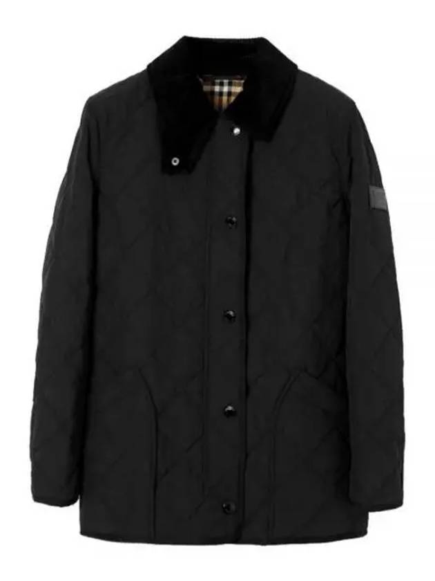 Diamond Quilted Thermoregulated Barn Jacket Black - BURBERRY - BALAAN 2