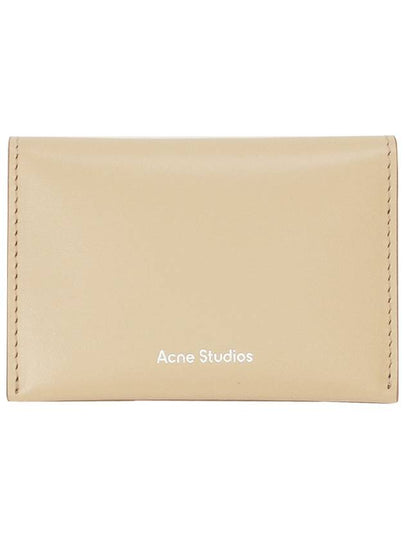 Logo Bifold Card Wallet Beige - ACNE STUDIOS - BALAAN 2