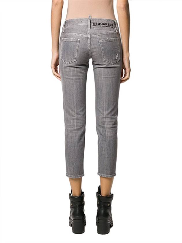 Washing Jennifer Crop Jeans Gray - DSQUARED2 - BALAAN.