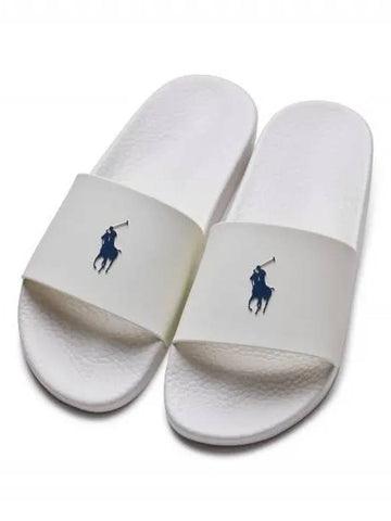 Signature pony slide white with 30 points - POLO RALPH LAUREN - BALAAN 1